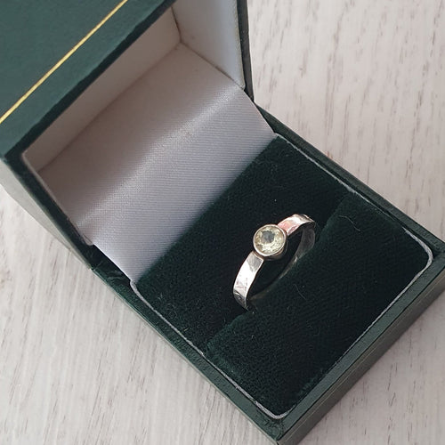 Hammered Citrine RIng