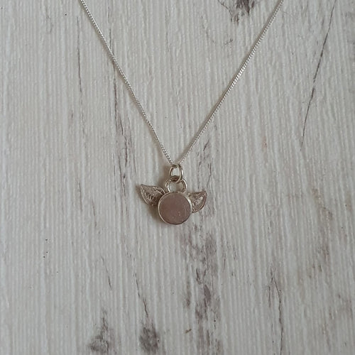 Silver snitch necklace