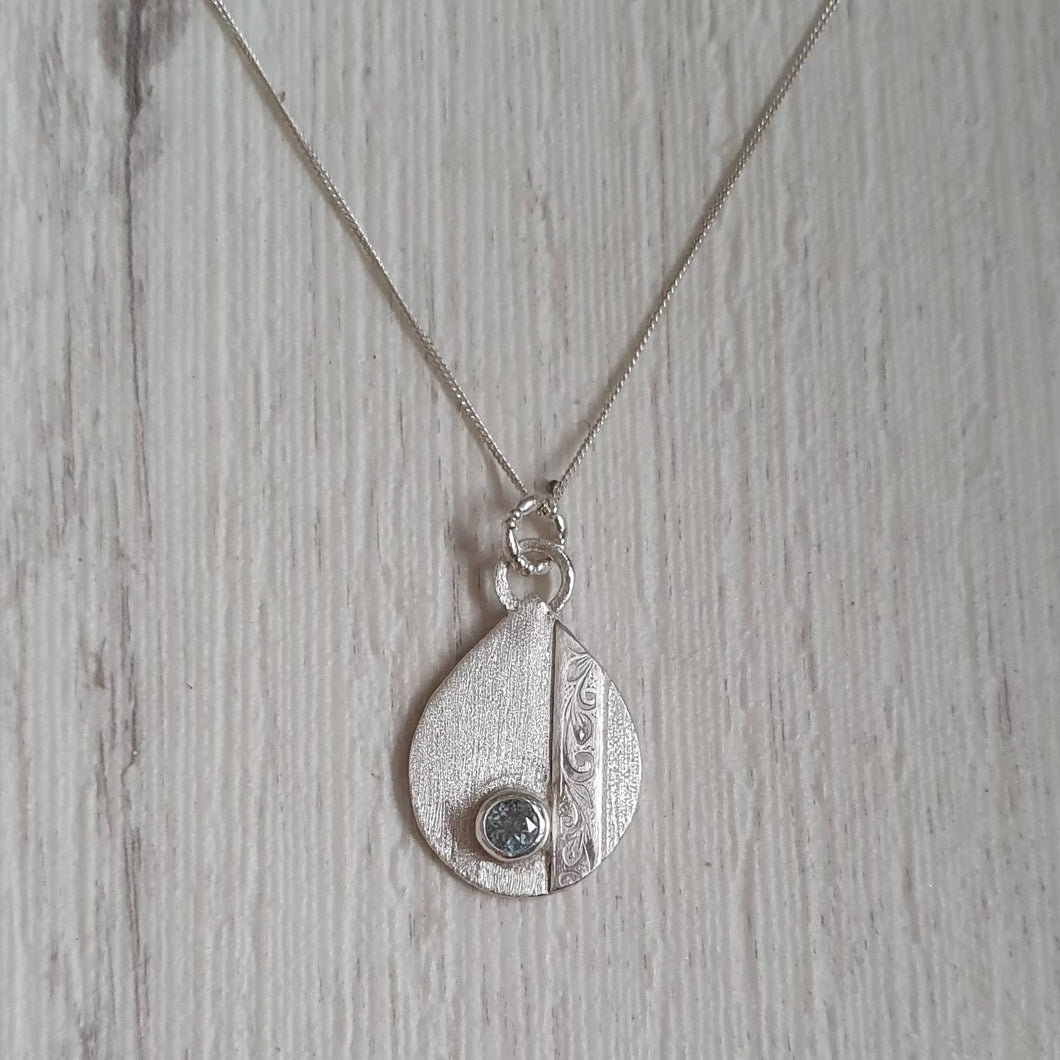 Teardrop Aquamarine Pendant