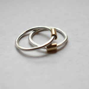 Silver and Gold Rings